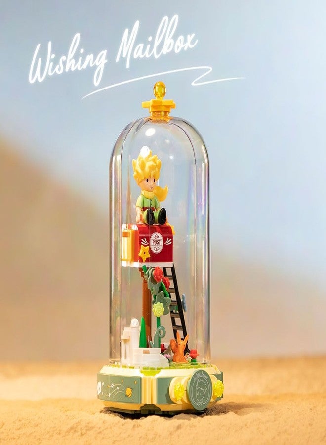 PANTASY Le Petit Prince Rose Mailbox Building Block Set, Creative DIY Flower Display with Rotating Globe Dome, Collectible Model Kit for Adults and Kids, Gift Idea for Le Petit Prince Fans - Image 2